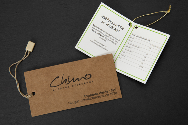 etiqueta envase comida gourmet